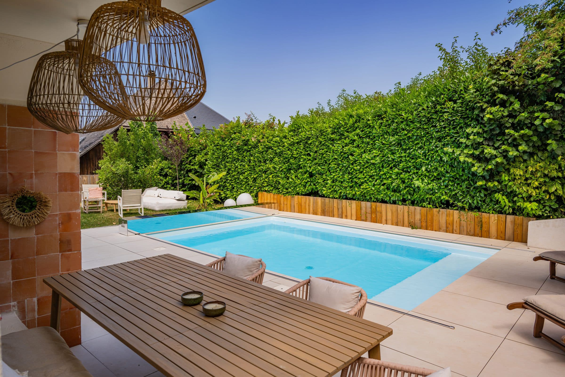 Open water off the covered patio