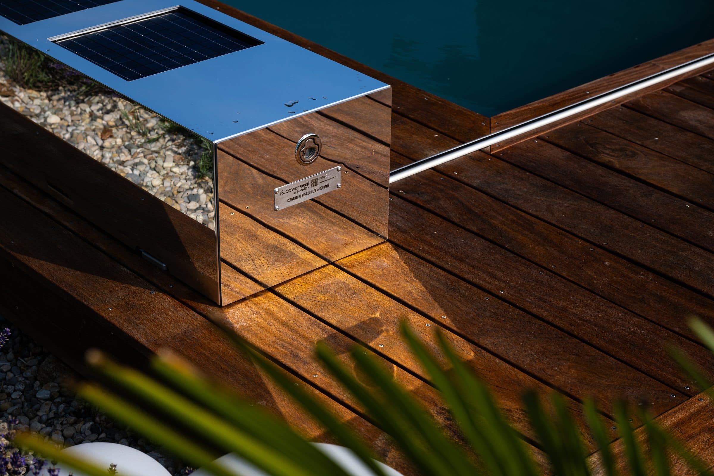 Solar panel built into the housing