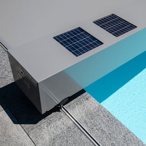 Solar panels set into the housing lid